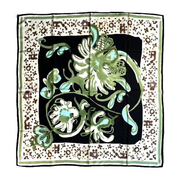 Emilio Pucci Silk Square Scarf – Vintage Botanical Print - Picture 1 of 15
